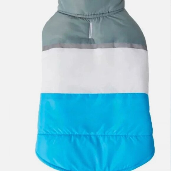 NEW! 32 Degrees Dog Jacket Puffer Vest  | Large | Color Block- Blue/White/Sage - Picture 3 of 3
